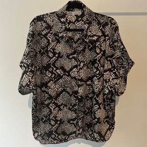 Zara animal print blouse